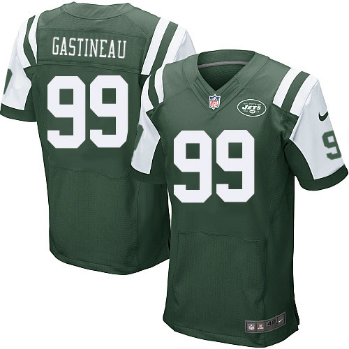 Men's Elite Mark Gastineau Nike Jersey Green Home - #99 NFL New York Jets